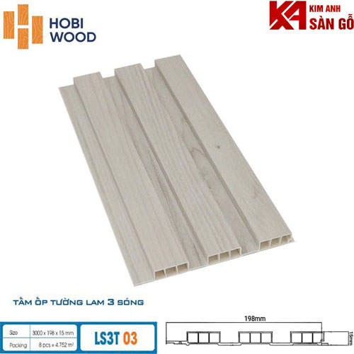 Tấm Ốp Tường Lam 3 Sóng Thấp HOBI LS-03